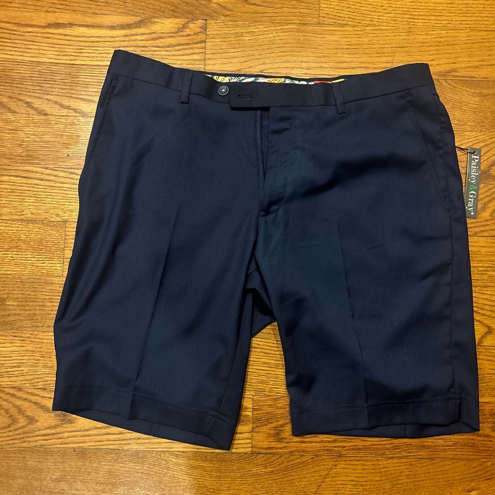 Paisley & Gray Navy Flat Front Men's Shorts